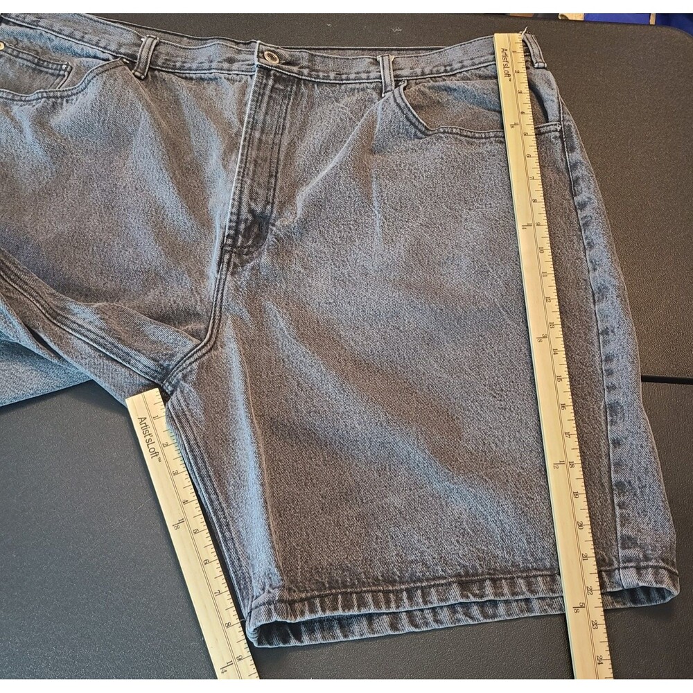 VTG Saugatuck Co Ltd Denim Shorts Sz 50 Black Wash Heavy Duty Cotton Jorts Y2K - Picture 6 of 7